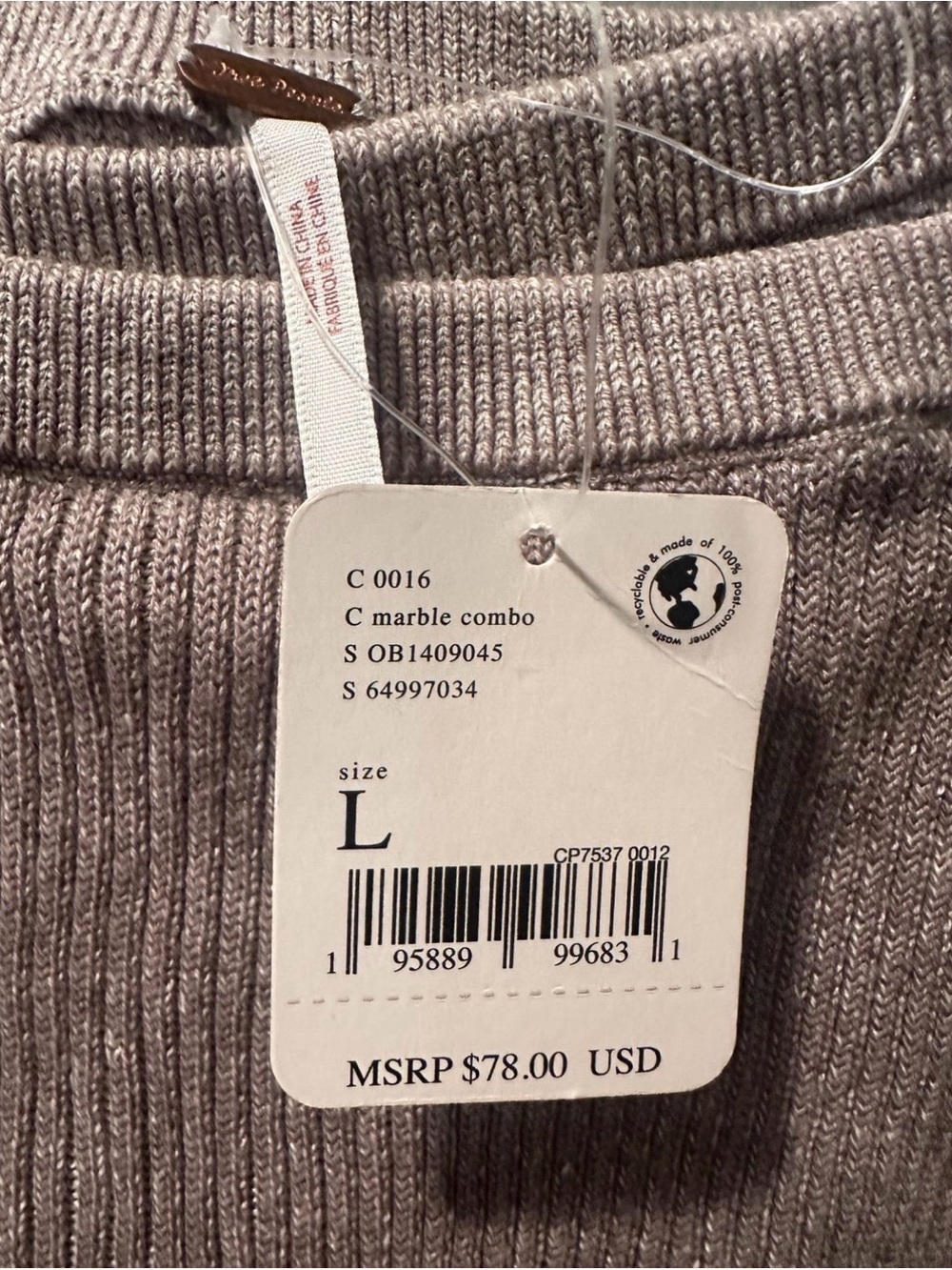 Free People Ribbed Maxi Skirt in Taupe Gray